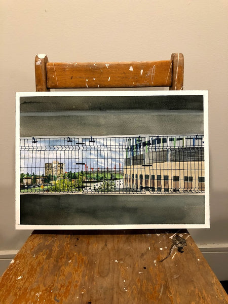 Cancer Centre seen through parkade (Lot 6)